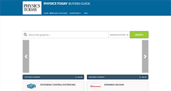 Desktop Screenshot of physicstodaybuyersguide.com