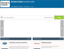 Tablet Screenshot of physicstodaybuyersguide.com